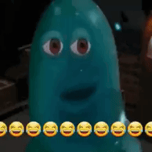 a cartoon character with a smiley face on his face