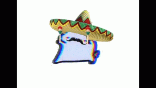 A Cartoon Character With A Sombrero And Mustache GIF