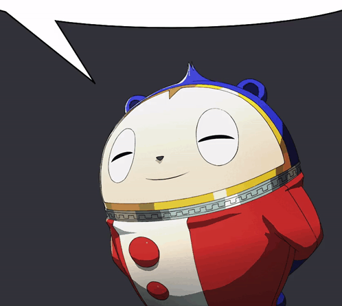 A Cartoon Character With A Speech Bubble Above Him GIF