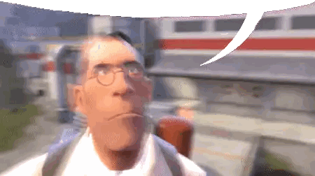 a cartoon character with a speech bubble behind him