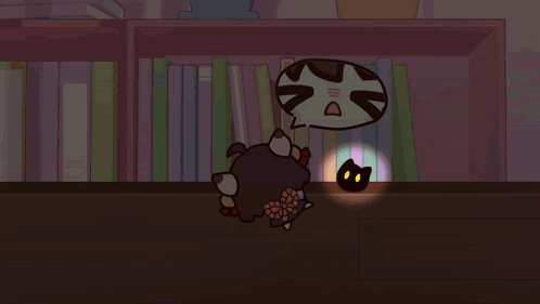 A Cartoon Character With A Speech Bubble That Says ' I 'M Sorry ' On It GIF