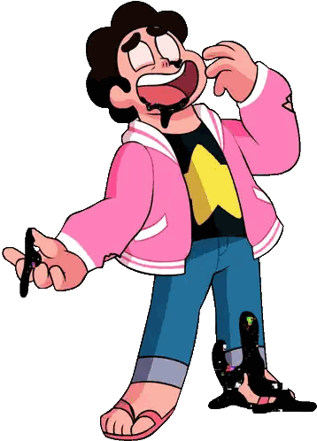 a cartoon character with a star on his shirt and a pink jacket