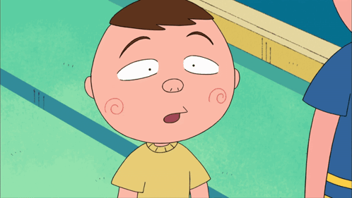 A Cartoon Character With A Swirl Around His Face GIF