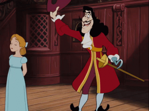 A Cartoon Character With A Sword And A Hat Is Standing Next To A Little Girl GIF