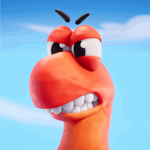 A Cartoon Character With A Very Angry Look On Its Face GIF