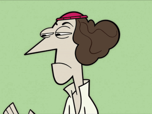 A Cartoon Character With A Very Long Nose And A Red Hat GIF