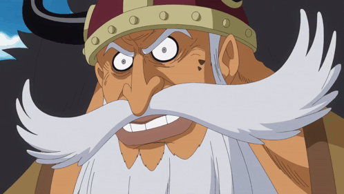 A Cartoon Character With A White Beard And A Red Hat GIF