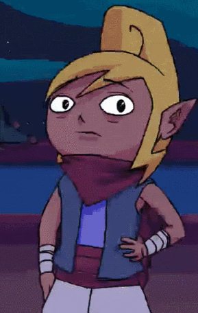 A Cartoon Character With A Yellow Hat And Ears GIF