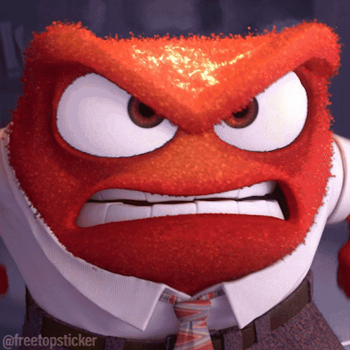 A Cartoon Character With An Angry Look On His Face And The Words Freetopsticker Below Him GIF