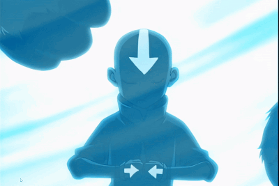 A Cartoon Character With An Arrow Pointing Up And Down On His Head GIF