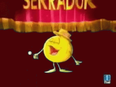 A Cartoon Character With Arms And Legs Is Singing Into A Microphone .. GIF