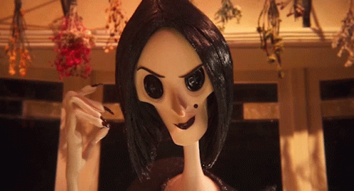 A Cartoon Character With Black Hair And Big Eyes Is Holding A Cigarette GIF