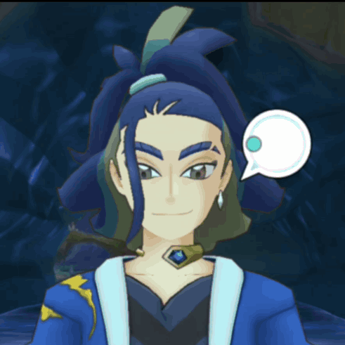 A Cartoon Character With Blue Hair And A Blue Jacket GIF