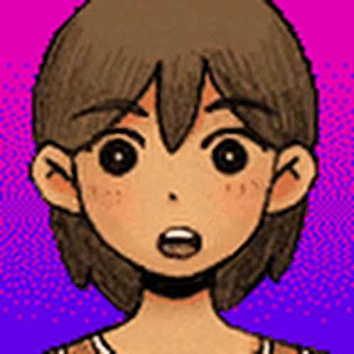 A Cartoon Character With Brown Hair And A Surprised Look On Her Face . GIF