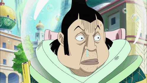 A Cartoon Character With Bubbles Coming Out Of His Eyes GIF