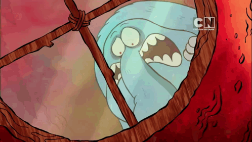 A Cartoon Character With Cn Written On The Bottom Of The Screen GIF