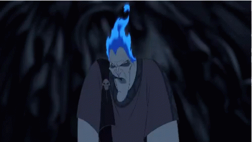 Cartoon Character With Flames Coming Out Of Face GIF