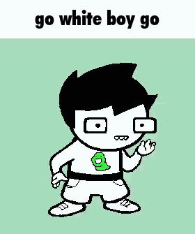 A Cartoon Character With Glasses And A Green Shirt Is Standing On A Green Background . GIF