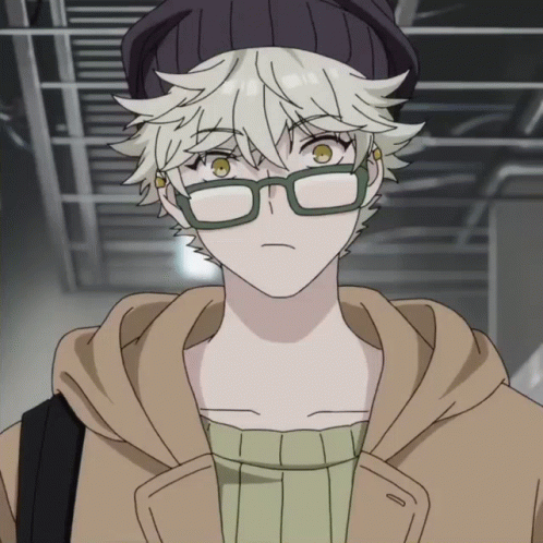 A Cartoon Character With Glasses And A Hat GIF