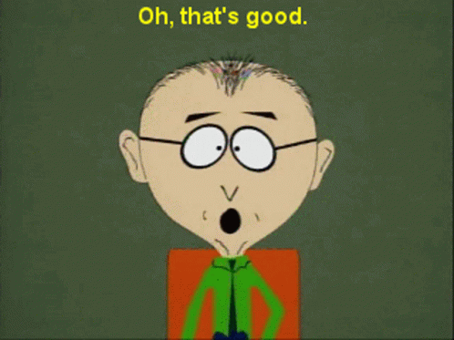 A Cartoon Character With Glasses And A Surprised Look On His Face Says Oh That 'S Good GIF