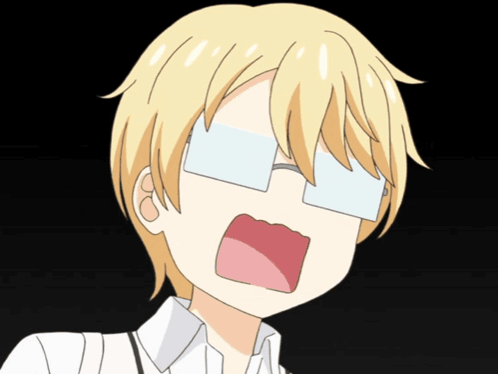 A Cartoon Character With Glasses On His Eyes Making A Funny Face GIF