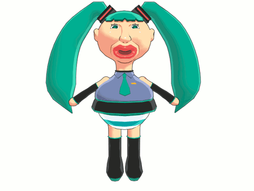 A Cartoon Character With Green Hair And A Striped Shirt GIF