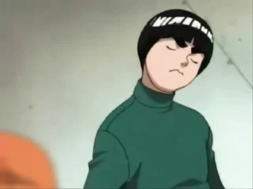 A Cartoon Character With His Eyes Closed Is Wearing A Green Turtleneck And A Black Beanie . GIF