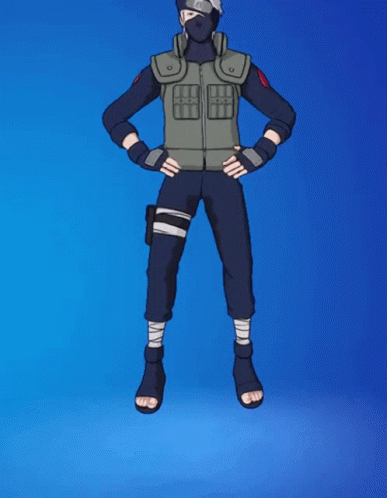 Cartoon Character With Hands On Hips And Mask GIF