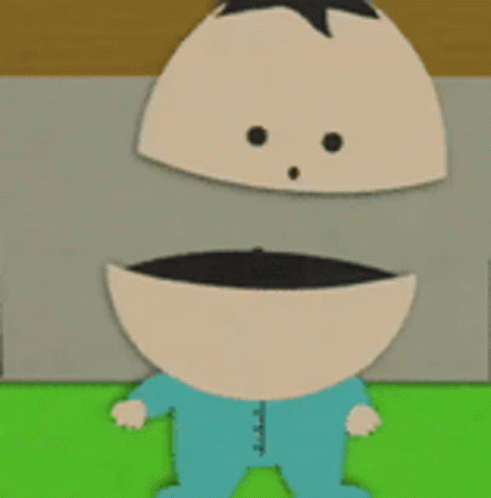 A Cartoon Character With His Mouth Open And A Mustache GIF