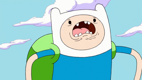 A Cartoon Character With His Mouth Wide Open And A Turtle On His Back GIF
