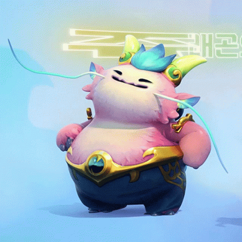 A Cartoon Character With Horns And A Crown Stands In Front Of A Sign That Says ' Eh ' On It GIF
