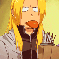 A Cartoon Character With Long Blonde Hair Making A Face GIF