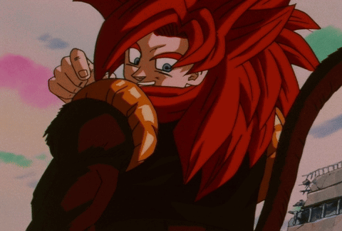 A Cartoon Character With Long Red Hair Is Pointing At The Camera GIF