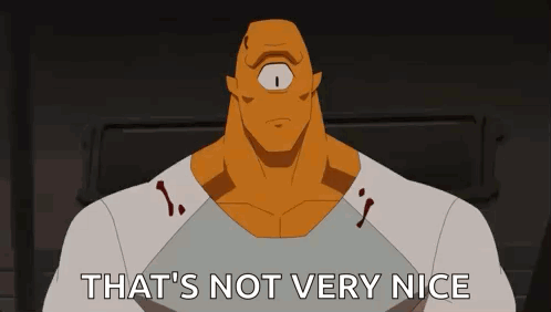 A Cartoon Character With One Eye Is Holding A Piece Of Paper And Saying That 'S Not Very Nice . GIF