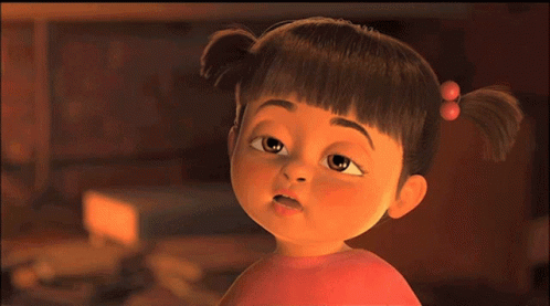 A Cartoon Character With Pigtails And A Red Shirt Looks Tired GIF