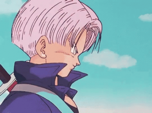 A Cartoon Character With Pink Hair And A Backpack GIF