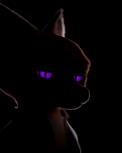 A Cartoon Character With Purple Eyes And The Words " But If We Survive We 'Ll Become Legends " GIF