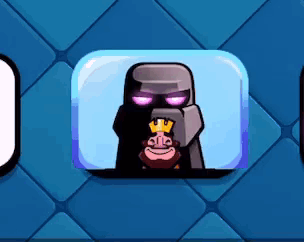 A Cartoon Character With Purple Eyes Is Holding A Crown . GIF
