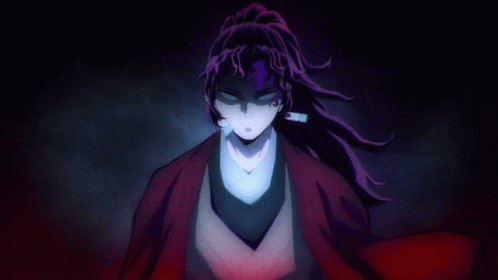 A Cartoon Character With Purple Hair And A Red Jacket GIF