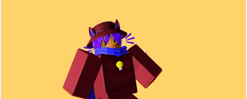 A Cartoon Character With Purple Hair Is Wearing A Hat And Scarf With A Light Bulb On It GIF