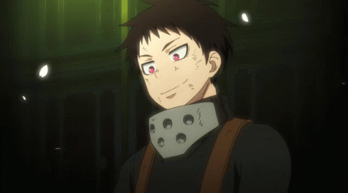 A Cartoon Character With Red Eyes And A Black Shirt With Holes In It GIF