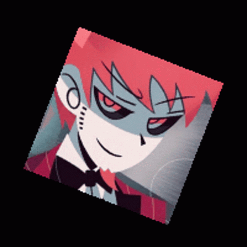 A Cartoon Character With Red Hair And A Black Bow Tie GIF