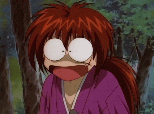 A Cartoon Character With Red Hair And A Scar On His Face Is Making A Funny Face GIF