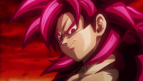 A Cartoon Character With Red Hair And Red Eyes GIF