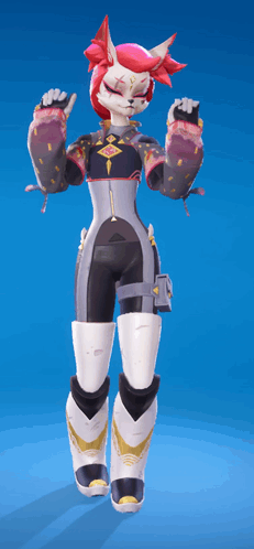 A Cartoon Character With Red Hair And White Pants GIF
