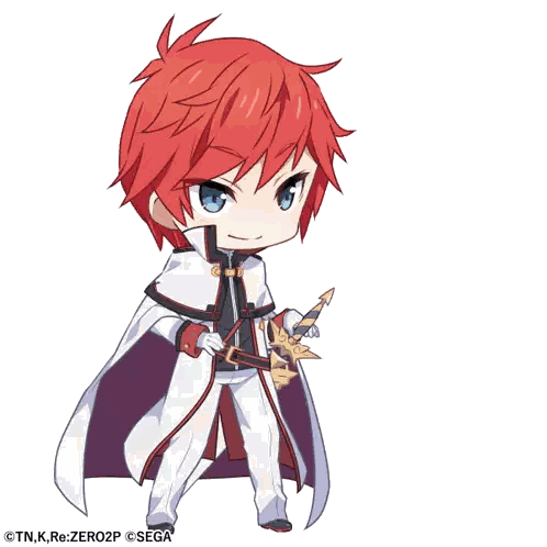 a cartoon character with red hair is holding a sword in front of chinese writing