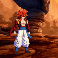 A Cartoon Character With Red Hair Is Standing In Front Of A Rock Formation GIF