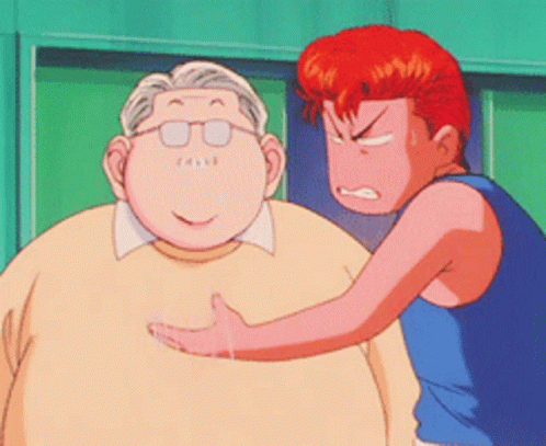 A Cartoon Character With Red Hair Is Standing Next To Another Character GIF