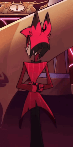 A Cartoon Character With Red Hair Is Standing With His Hands Folded GIF