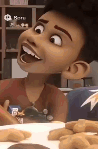 Cartoon Character With Sora Text GIF